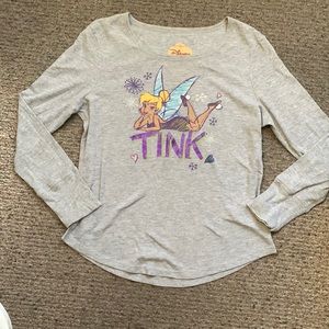 Tinkerbell Ribbed Knit Long Sleeve Top